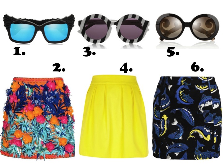 miniskirts and sunglasses