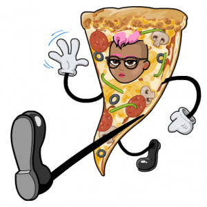bitmoji paula mangin pizza